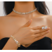 Women's Gold Color Fashion Wedding Jewelry Luxury Crystal Pearl Necklace/Earrings/Bracelet Ladies Jewelry Sets for Bridal Women's Gold Color Fashion Wedding Jewelry Luxury Crystal Pearl Necklace/Earrings/Bracelet Ladies Jewelry Sets for Bridal