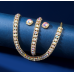 Women's Gold Color Fashion Wedding Jewelry Luxury Crystal Pearl Necklace/Earrings/Bracelet Ladies Jewelry Sets for Bridal Women's Gold Color Fashion Wedding Jewelry Luxury Crystal Pearl Necklace/Earrings/Bracelet Ladies Jewelry Sets for Bridal