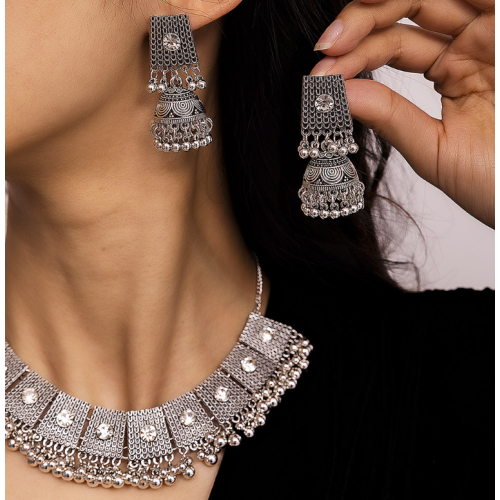 Women's Bohemia Necklace and Earrings Black Wedding Jewelrel Necklace /Earrings Ladies Jewelry Sets Women's Bohemia Necklace and Earrings Black Wedding Jewelrel Necklace /Earrings Ladies Jewelry Sets