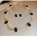 Women's Gold Oval Fashion Wedding Jewelry Luxury Crystal Pearl Necklace/Earrings/Bracelet Ladies Jewelry Sets for Bridal Women's Gold Oval Fashion Wedding Jewelry Luxury Crystal Pearl Necklace/Earrings/Bracelet Ladies Jewelry Sets for Bridal