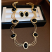 Women's Gold Oval Fashion Wedding Jewelry Luxury Crystal Pearl Necklace/Earrings/Bracelet Ladies Jewelry Sets for Bridal Women's Gold Oval Fashion Wedding Jewelry Luxury Crystal Pearl Necklace/Earrings/Bracelet Ladies Jewelry Sets for Bridal