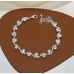 Women's Silver Color Fashion Wedding Jewelry Luxury Crystal Pearl Necklace/Earrings/Bracelet Ladies Jewelry Sets for Bridal
