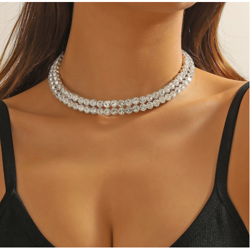 New Shiny Necklace Ladies Exquisite Double Layer Clavicle Chain Necklace Jewelry for Ladies Gift New Shiny Necklace Ladies Exquisite Double Layer Clavicle Chain Necklace Jewelry for Ladies Gift