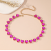 New Shiny Multicolor Heart Necklace Ladies Exquisite Clavicle Chain Necklace Jewelry for Ladies Gift