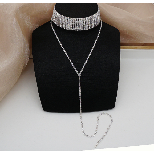 New Shiny Ten Necklace Ladies Exquisite Double Layer Clavicle Chain Necklace Jewelry for Ladies Gift