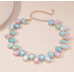 New Shiny Blue Heart Necklace Ladies Exquisite Clavicle Chain Necklace Jewelry for Ladies Gift New Shiny Blue Heart Necklace Ladies Exquisite Clavicle Chain Necklace Jewelry for Ladies Gift