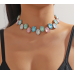 New Shiny Blue Heart Necklace Ladies Exquisite Clavicle Chain Necklace Jewelry for Ladies Gift New Shiny Blue Heart Necklace Ladies Exquisite Clavicle Chain Necklace Jewelry for Ladies Gift