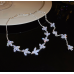 New Shiny Silver Flower Necklace Ladies Exquisite Clavicle Chain Necklace Jewelry for Ladies Gift