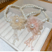 New White Pearl Flower Necklace Tassel Ladies Exquisite Clavicle Chain Necklace Jewelry for Ladies Gift