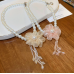 New White Pearl Flower Necklace Tassel Ladies Exquisite Clavicle Chain Necklace Jewelry for Ladies Gift