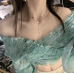 New Gold Star Necklace Double Tassel Ladies Exquisite Clavicle Chain Necklace Jewelry for Ladies Gift