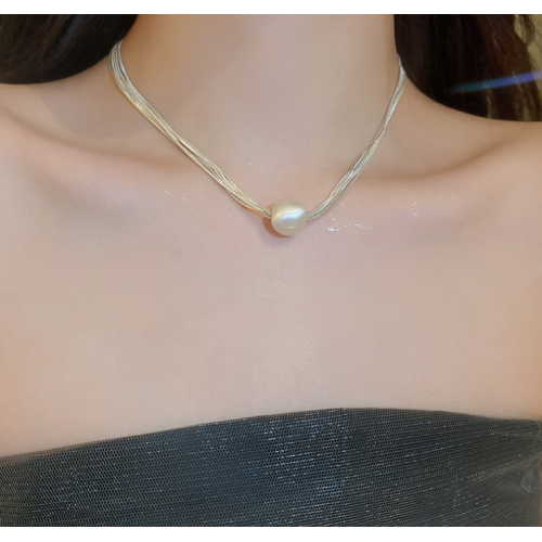New Silver Round Necklace Ladies Exquisite Clavicle Chain Necklace Jewelry for Ladies Gift New Silver Round Necklace Ladies Exquisite Clavicle Chain Necklace Jewelry for Ladies Gift