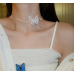 New White Pearl Butterfly Necklace Ladies Exquisite Clavicle Chain Necklace Jewelry for Ladies Gift New White Pearl Butterfly Necklace Ladies Exquisite Clavicle Chain Necklace Jewelry for Ladies Gift