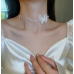 New White Pearl Butterfly Necklace Ladies Exquisite Clavicle Chain Necklace Jewelry for Ladies Gift New White Pearl Butterfly Necklace Ladies Exquisite Clavicle Chain Necklace Jewelry for Ladies Gift