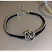 New Black Flower Necklace Ladies Exquisite Clavicle Chain Necklace Jewelry for Ladies Gift
