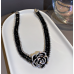 New Black Flower Necklace Ladies Exquisite Clavicle Chain Necklace Jewelry for Ladies Gift