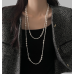 New White Pearl Three Layer Necklace Ladies Exquisite Clavicle Chain Necklace Jewelry for Ladies Gift