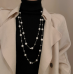 New White Pearl Two Layer Necklace Ladies Exquisite Clavicle Chain Necklace Jewelry for Ladies Gift New White Pearl Two Layer Necklace Ladies Exquisite Clavicle Chain Necklace Jewelry for Ladies Gift