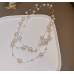 New White Pearl Two Layer Necklace Ladies Exquisite Clavicle Chain Necklace Jewelry for Ladies Gift New White Pearl Two Layer Necklace Ladies Exquisite Clavicle Chain Necklace Jewelry for Ladies Gift