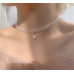 New White Pearl Three Layer Necklace Ladies Exquisite Clavicle Chain Necklace Jewelry for Ladies Gift