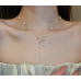 New White Pearl Butterfly Necklace Ladies Exquisite Clavicle Chain Necklace Jewelry for Ladies Gift