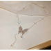 New White Pearl Butterfly Necklace Ladies Exquisite Clavicle Chain Necklace Jewelry for Ladies Gift
