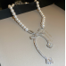 New White Pearl Butterfly Necklace Ladies Exquisite Clavicle Chain Necklace Jewelry for Ladies Gift