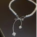 New White Pearl Butterfly Necklace Ladies Exquisite Clavicle Chain Necklace Jewelry for Ladies Gift
