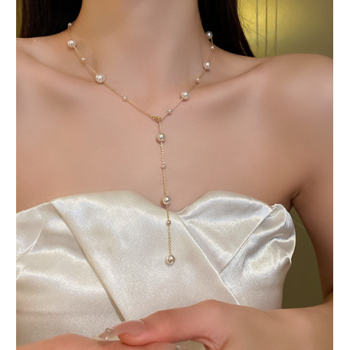 New White Pearl Necklace Ladies Exquisite Clavicle Chain Necklace Jewelry for Ladies Gift