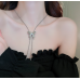 New Silver Pearl Butterfly Necklace Ladies Exquisite Clavicle Chain Necklace Jewelry for Ladies Gift New Silver Pearl Butterfly Necklace Ladies Exquisite Clavicle Chain Necklace Jewelry for Ladies Gift