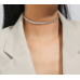 New Shiny Necklace Ladies Exquisite Double Layer Clavicle Chain Necklace Jewelry for Ladies Gift