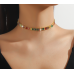 New Shiny Multicolor Necklace Ladies Exquisite Double Layer Clavicle Chain Necklace Jewelry for Ladies Gift