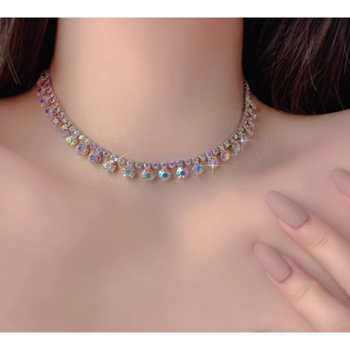 New Shiny Multicolor Necklace Ladies Exquisite Clavicle Chain Necklace Jewelry for Ladies Gift New Shiny Multicolor Necklace Ladies Exquisite Clavicle Chain Necklace Jewelry for Ladies Gift