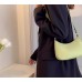 Green Retro Solid Color PU Leather Shoulder Underarm Bag Women's Fashion Handbags Casual Hobos Purses and Handbag Ladies Hand Bags