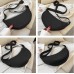 Black Summer Pleated Handlebags For Women Cloud Bags Leisure Armpit Bag Shopping Shoulder Bags Dumpling Handbag Female