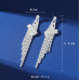 Sparkling Silver Women's Cubic Zirconia Stud Earrings Gorgeous Female Wedding Party Fashion Ear Piercing Accessories New Jewelry
