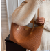New Brown Fashion Casual Lingge Embroidered Scarf One Shoulder Small Square Bag Shoulder Strap Letter Printing Cross Body Women's Bag