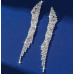 Sparkling Silver Women's Cubic Zirconia Stud Earrings Gorgeous Female Wedding Party Fashion Ear Piercing Accessories New Jewelry