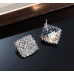 Sparkling Silver Women's Cubic Zirconia Square Stud Earrings Gorgeous Female Wedding Party Fashion Ear Piercing Accessories New Jewelry Sparkling Silver Women's Cubic Zirconia Square Stud Earrings Gorgeous Female Wedding Party Fashion Ear Piercing Accessories New Jewelry