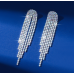 Sparkling Silver Women's Cubic Zirconia Stud Earrings Gorgeous Female Wedding Party Fashion Ear Piercing Accessories New Jewelry
