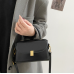 New Black Handbag Women's Buckle Decor Flap Purse Fashion PU Leather Crossbody high quality bag Bag