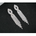 Fashion Luxury White Tassel CZ Drop Earrings New Engagement Wedding Ear Accessories for Women Fancy Anniversary Gift Fashion Luxury White Tassel CZ Drop Earrings New Engagement Wedding Ear Accessories for Women Fancy Anniversary Gift