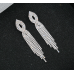 Fashion Luxury White Tassel CZ Drop Earrings New Engagement Wedding Ear Accessories for Women Fancy Anniversary Gift Fashion Luxury White Tassel CZ Drop Earrings New Engagement Wedding Ear Accessories for Women Fancy Anniversary Gift