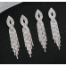 Fashion Luxury White Tassel CZ Drop Earrings New Engagement Wedding Ear Accessories for Women Fancy Anniversary Gift Fashion Luxury White Tassel CZ Drop Earrings New Engagement Wedding Ear Accessories for Women Fancy Anniversary Gift