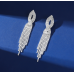 Fashion Luxury White Tassel CZ Drop Earrings New Engagement Wedding Ear Accessories for Women Fancy Anniversary Gift Fashion Luxury White Tassel CZ Drop Earrings New Engagement Wedding Ear Accessories for Women Fancy Anniversary Gift