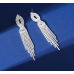 Fashion Luxury White Tassel CZ Drop Earrings New Engagement Wedding Ear Accessories for Women Fancy Anniversary Gift Fashion Luxury White Tassel CZ Drop Earrings New Engagement Wedding Ear Accessories for Women Fancy Anniversary Gift