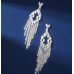 Sparkling Silver Women's Cubic Zirconia Stud Earrings Gorgeous Female Wedding Party Fashion Ear Piercing Accessories New Jewelry