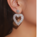 Sparkling Women's Cubic Zirconia Heart Stud Earrings Gorgeous Female Wedding Party Fashion Ear Piercing Accessories New Jewelry Sparkling Women's Cubic Zirconia Heart Stud Earrings Gorgeous Female Wedding Party Fashion Ear Piercing Accessories New Jewelry