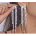 Sparkling Silver Women's Cubic Zirconia Stud Earrings Gorgeous Female Wedding Party Fashion Ear Piercing Accessories New Jewelry
