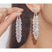 Sparkling Silver Women's Cubic Zirconia Stud Earrings Gorgeous Female Wedding Party Fashion Ear Piercing Accessories New Jewelry